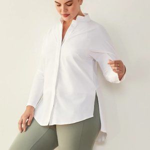 Aday Something Borrowed Button Down Shirt | Size S | White